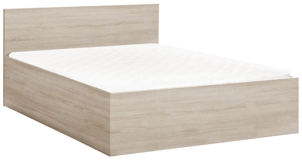 SOFIA ágy 140 x 200 cm, sonoma tölgy Ágyrács: Léces ágyrács, Matrac: Matrace Sommera 18 cm