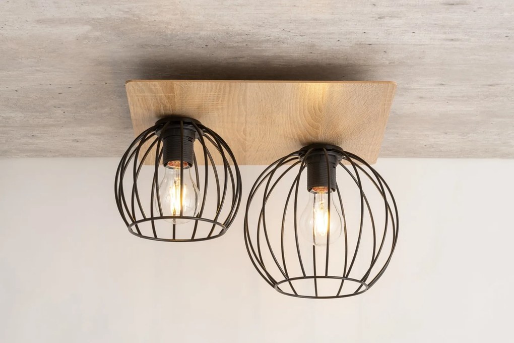 Sigma lighting modern skandináv mennyezeti lámpa cyber fekete tölgy sig32358