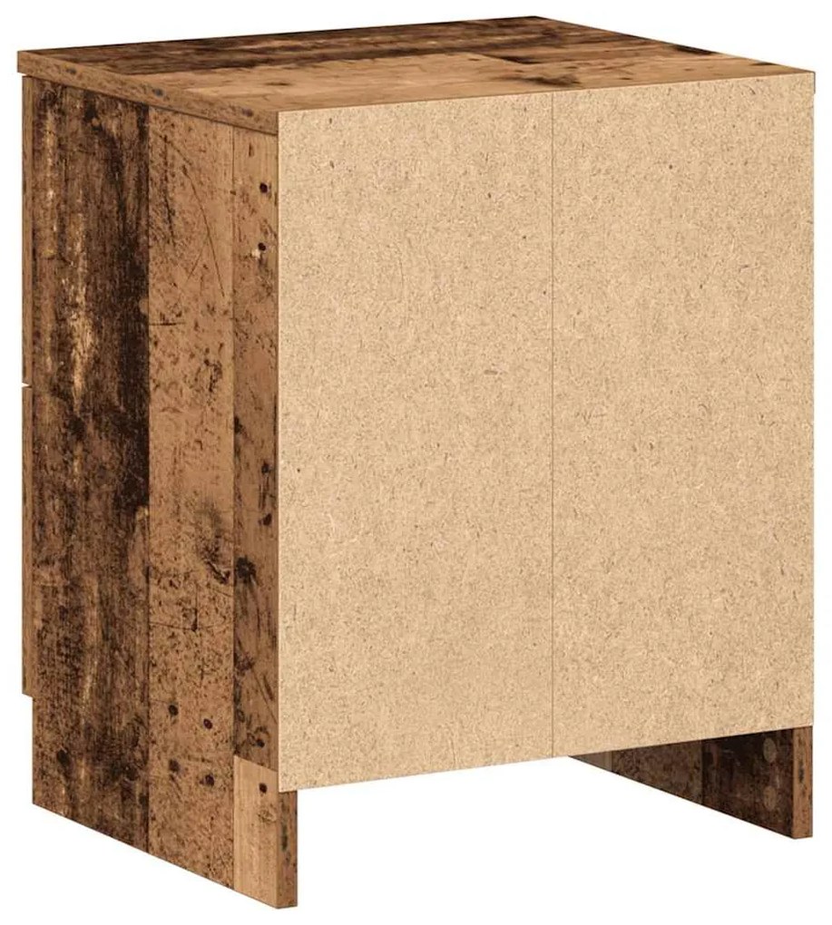2 db antik fa színű éjjeliszekrény 2 fiókkal 40x36x50 cm