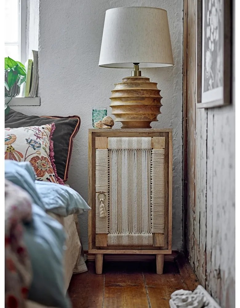 Sötét natúr színű asztali lámpa textil búrával (magasság 54 cm) Svale – Bloomingville