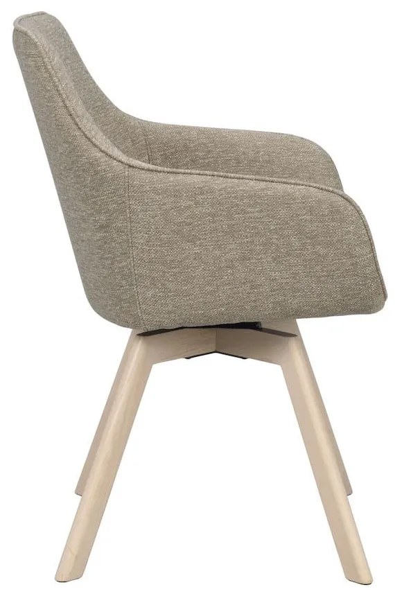 Bézs kárpitozott étkezőfotel szett 2 db-os Alison – Rowico