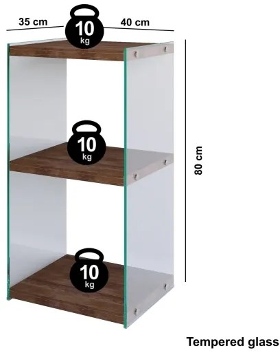 Könyvespolc 80x40 cm fenyő