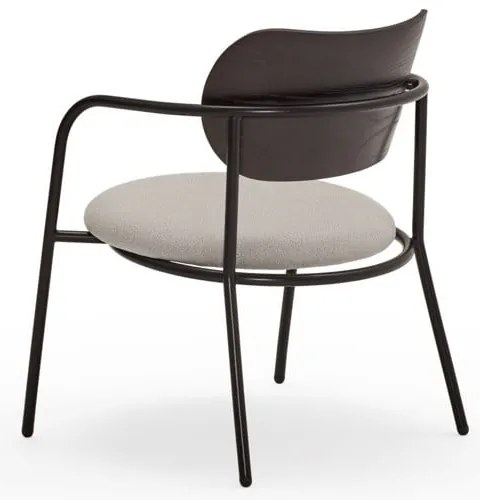 Fekete-szürke fotel kőrisfa dekorral Eclipse - Teulat