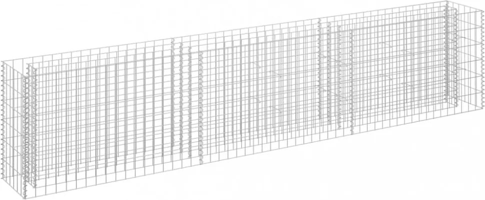 horganyzott acél gabion magaságyás 270 x 30 x 60 cm