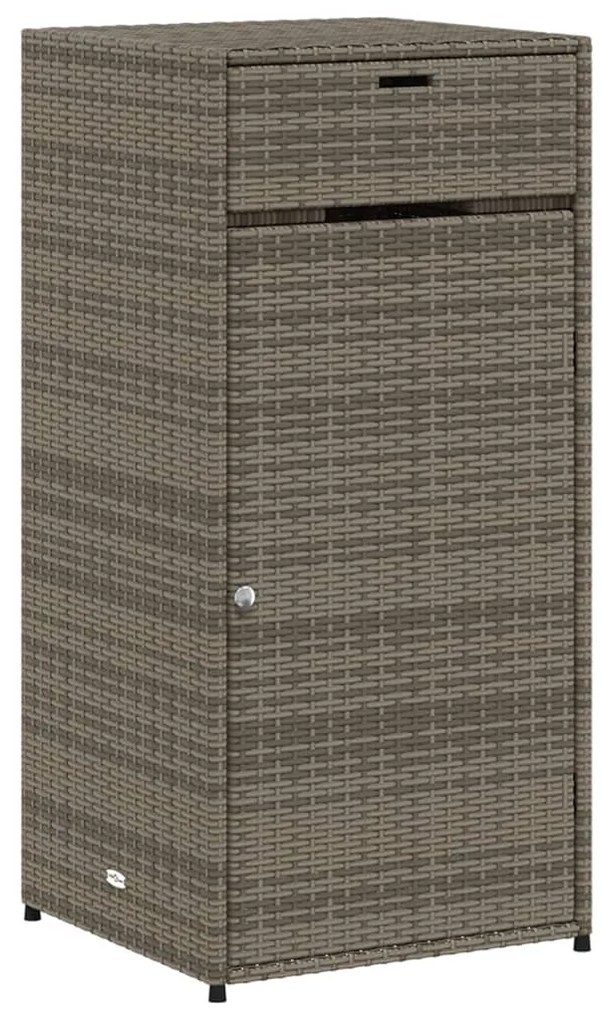 vidaXL szürke polyrattan kerti tárolószekrény 55 x 55 x 111 cm