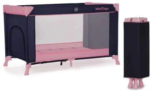 KINDERKRAFT - Utazó kiságy Baby Tiger VIKI rózsaszín