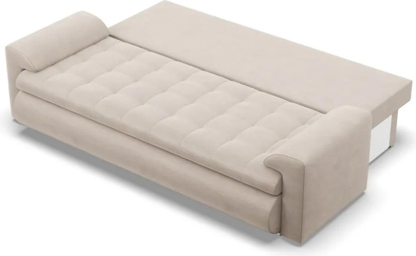 Tokio kanapéágy, bársony, bézs