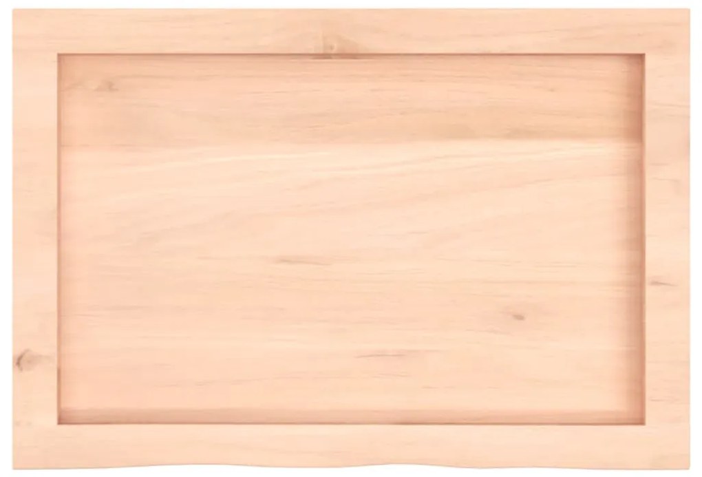 kezeletlen tömör tölgyfa fali polc 60x40x(2-6) cm