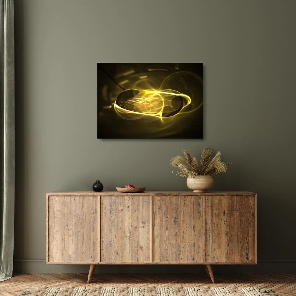 Modern absztrakt kép (üvegen) (70x50 cm)