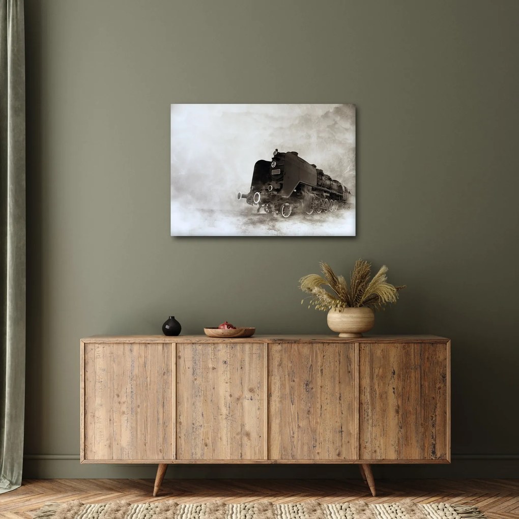 Kép - Vonat a ködben (70x50 cm)
