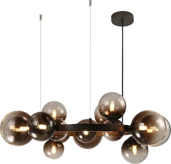 Brilagi - LED csillár kábelen MILLA 15xG9/3W/230V barna/füstbarna