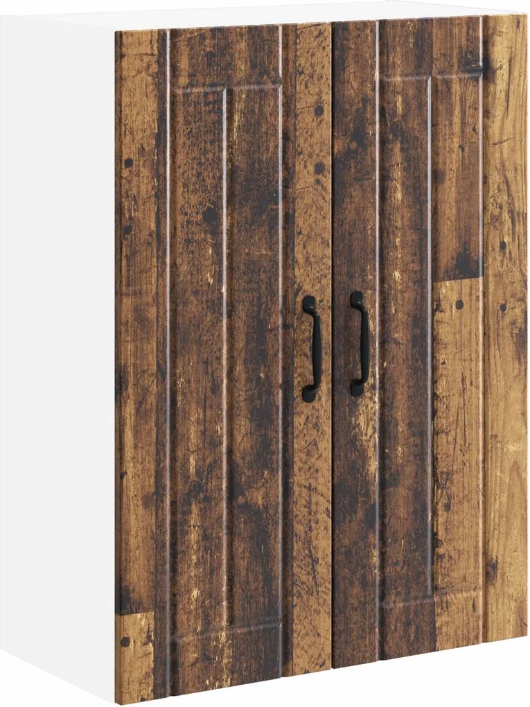 vidaXL Konyhaszekrény Öreg fa 60 x 31 x 80 cm Faanyag