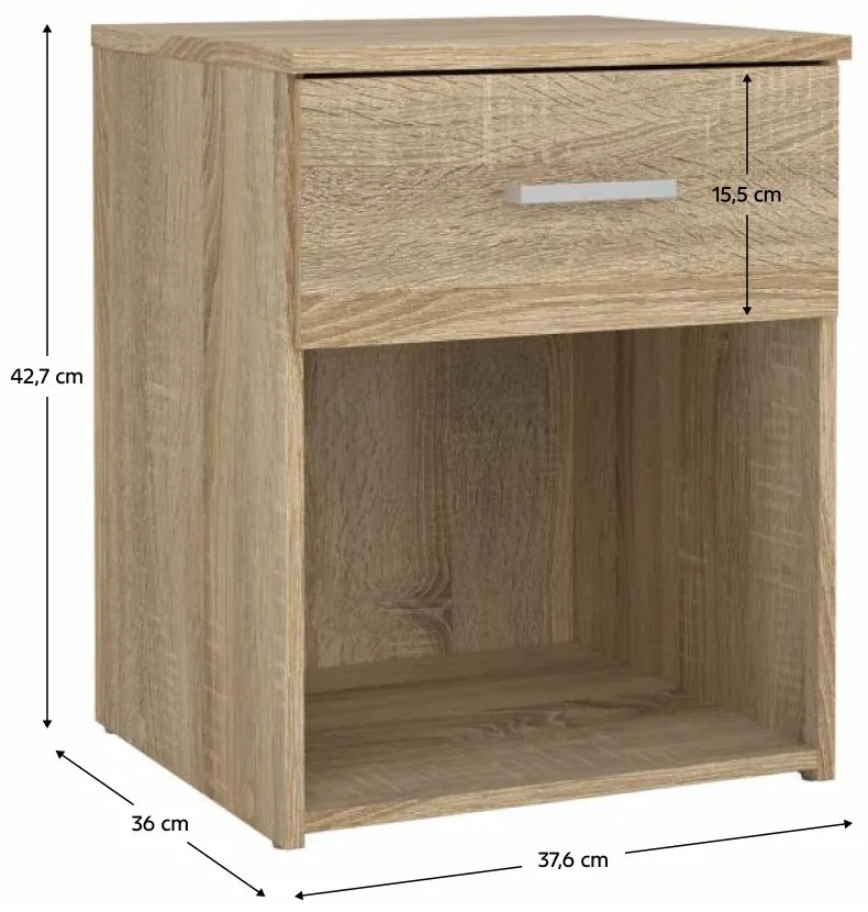 GARBO éjjeliszekrény, sonoma tölgy