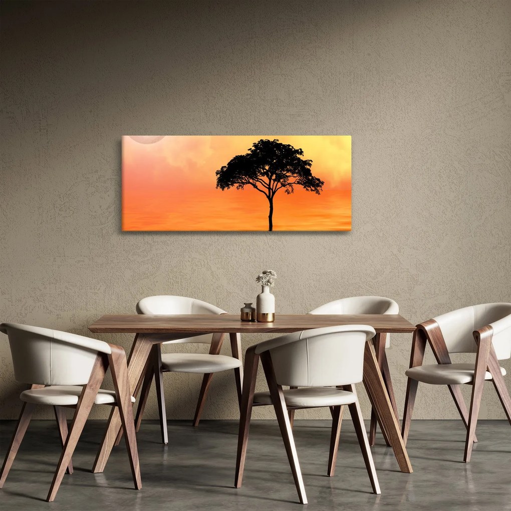 Kép egy fáról naplementekor (120x50 cm)