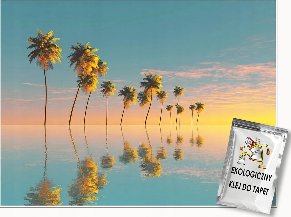 Fotótapéta Pálmafák Tengerpart Tájkép Természet Falra Hálószoba Nappali 250x175