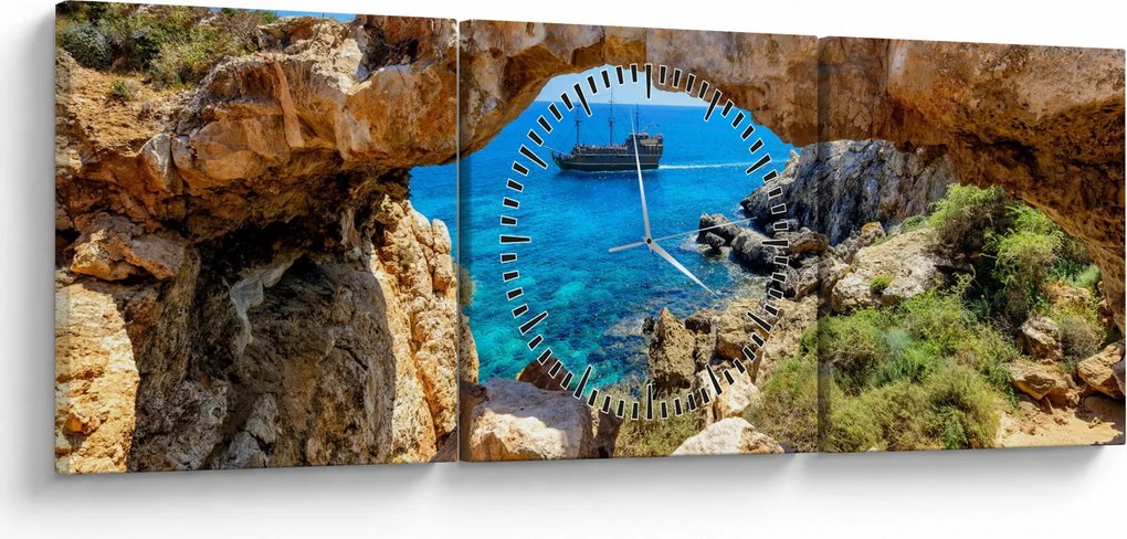 Kép - Cape Greco (órával) (90x30 cm)
