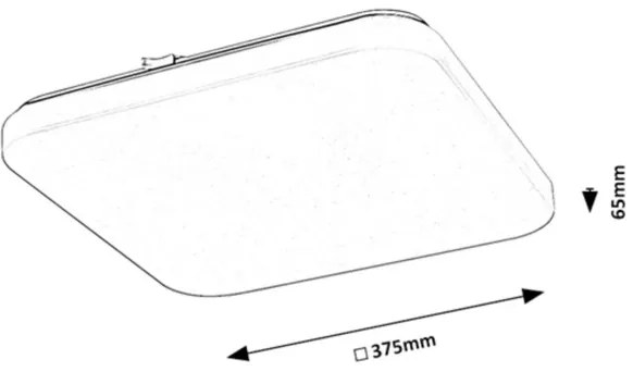 Rabalux 75015-LED VENDEL mennyezeti lámpa szenzorral LED/24W/230V 4000K 37x37cm
