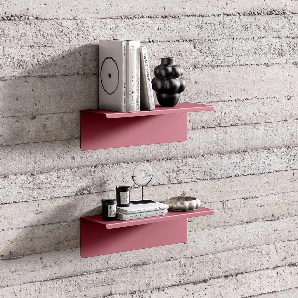 Fali polc JOANNE 400 mm, Fresh Style: púderrózsaszín