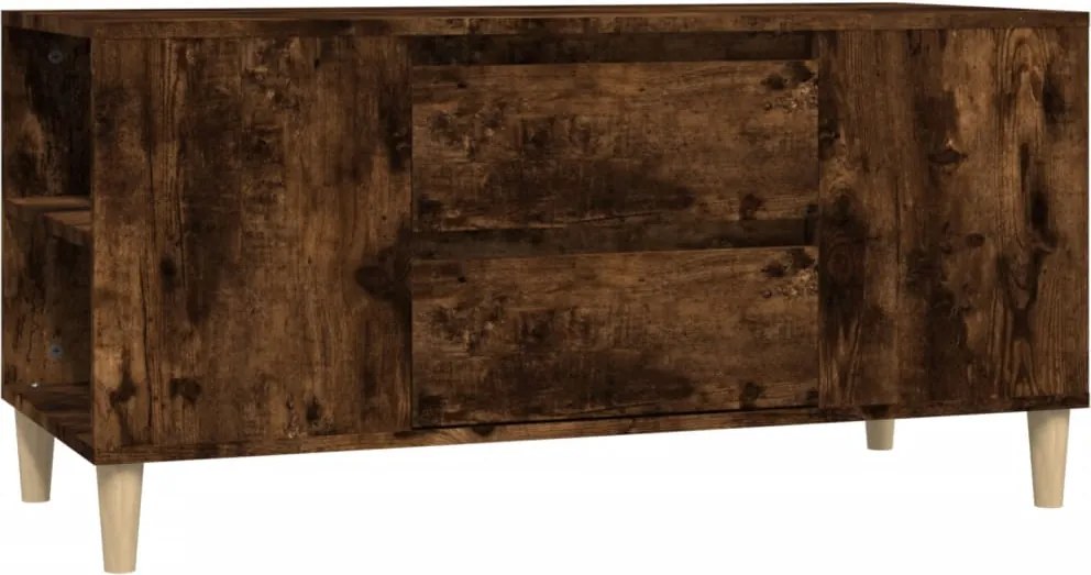 vidaXL füstös tölgy színű szerelt fa TV-szekrény 102x44,5x50 cm