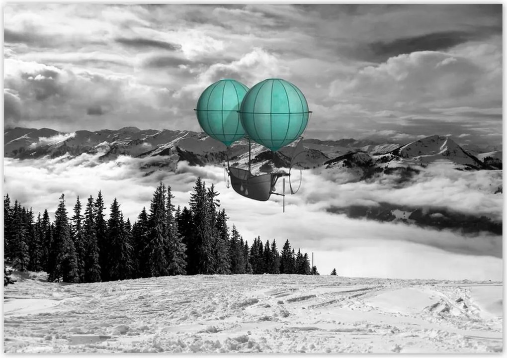 Poszterek 100x70 Menta léghajó