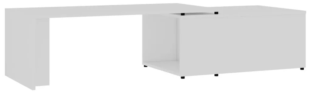 Fehér szerelt fa dohányzóasztal 150 x 50 x 35 cm