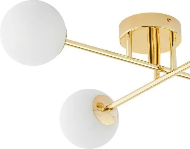 KASPA 10771405 ASTRA Glamour Mennyezeti Lámpa Fehér, Arany E14 IP20