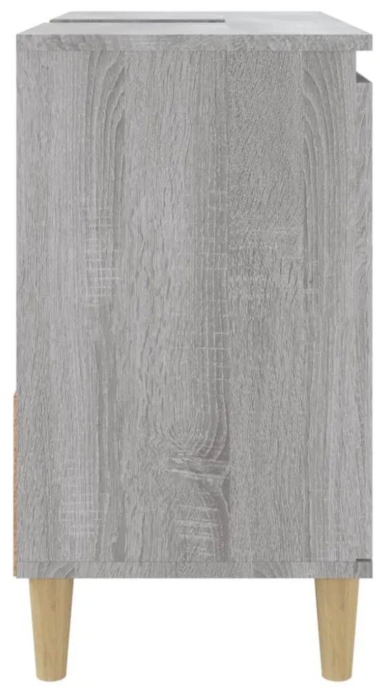 szürke sonoma színű szerelt fa fürdőszobaszekrény 65x33x60 cm