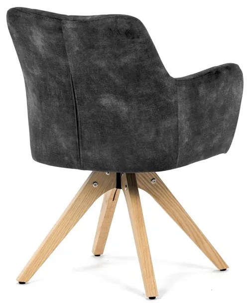 Fekete Bársony Étkezőszék. HC-D7188 BK4