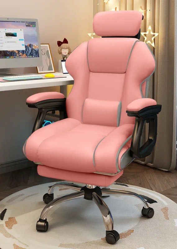 GamerElegance lábtartós szék pink KNT88-10