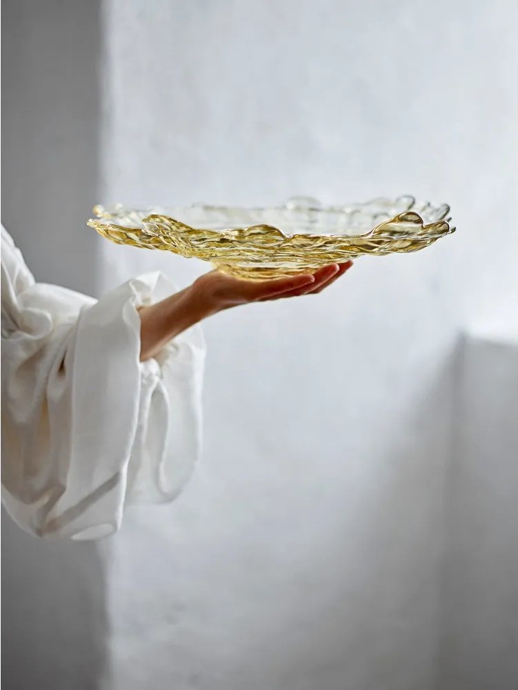 Bézs üveg tál ø 38,5 cm Asimi – Bloomingville