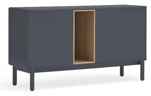 Sötétszürke alacsony komód 137x76 cm Corvo - Teulat