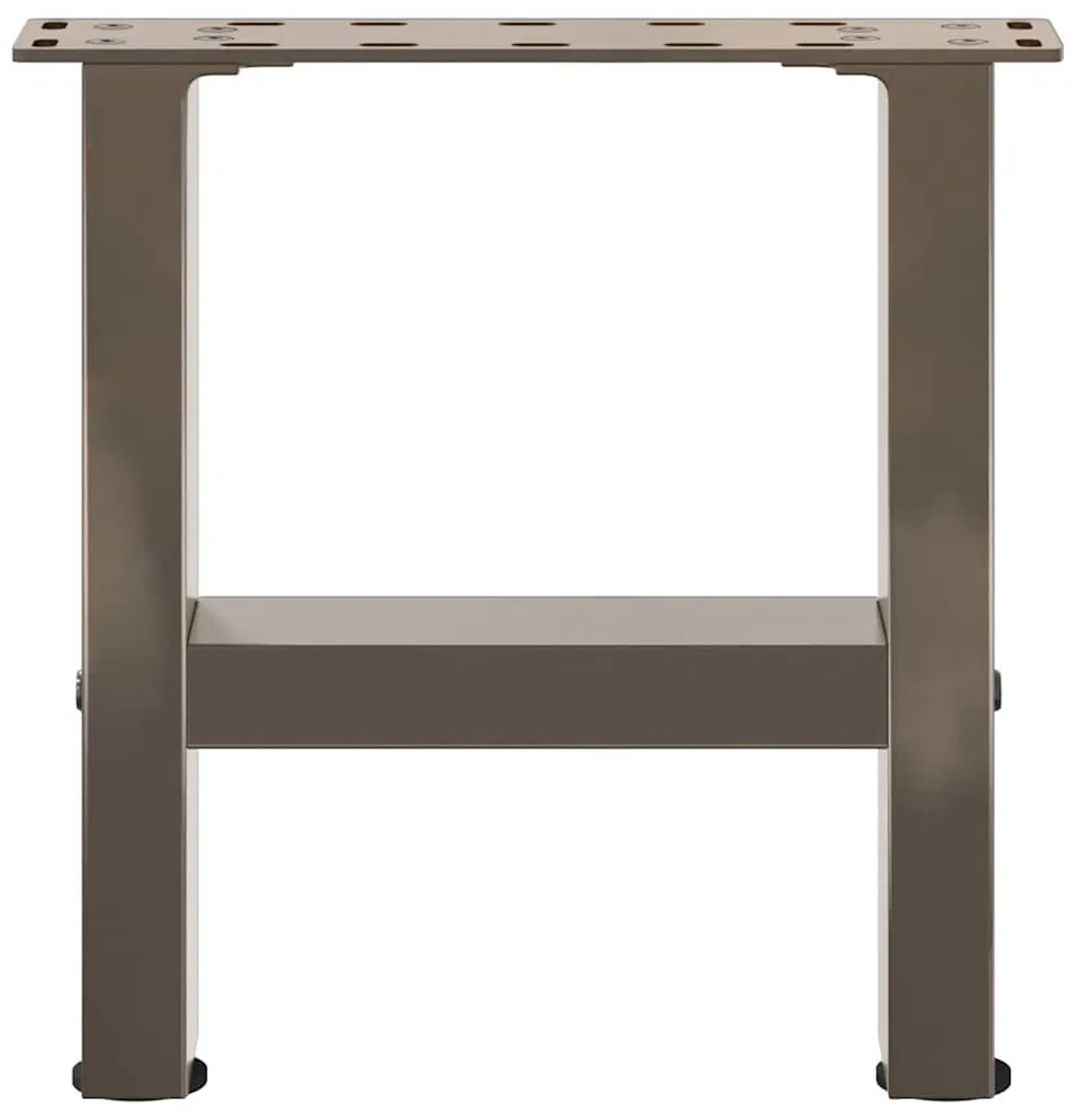 2 db natúr acél dohányzóasztal láb 40 x (30-31) cm acél