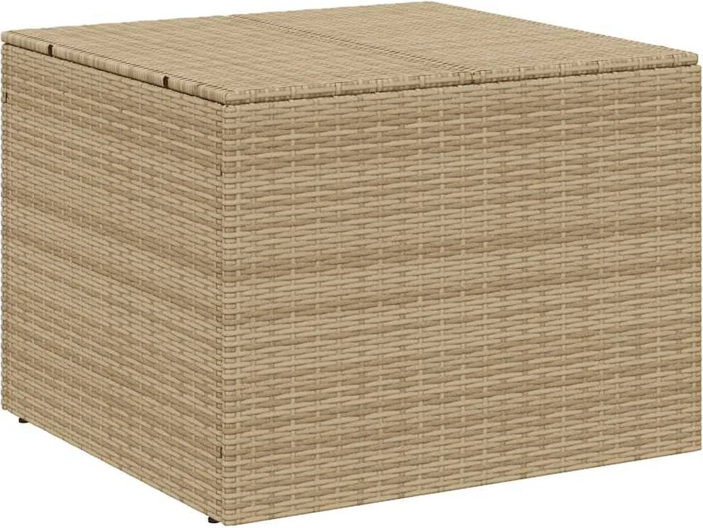vidaXL vegyes bézs polyrattan kerti tárolóláda 291 L