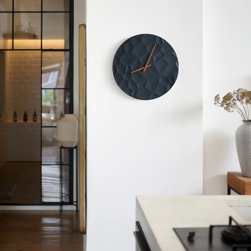 ODLITO Beton falióra Holdkráter – grafit (fekete) – 50 cm – fekete mutatók