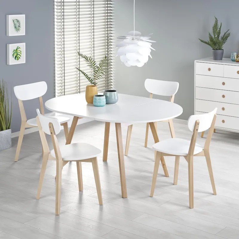 Ruben Bővíthető Étkezőasztal 102-142cm Fehér - Natúr