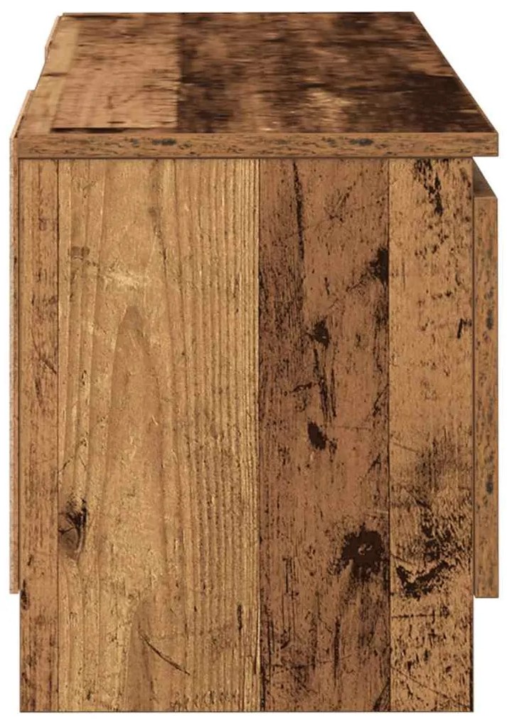 antik fa színű szerelt fa TV-szekrény 102x30x36 cm