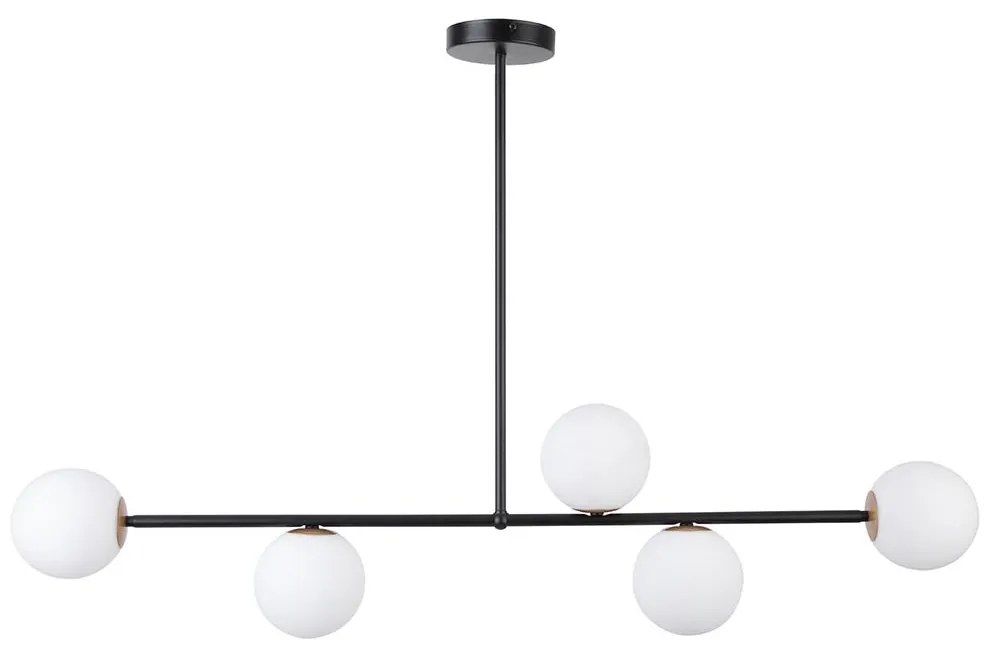 Csillár rúdon GAMA 5xG9/12W/230V fekete