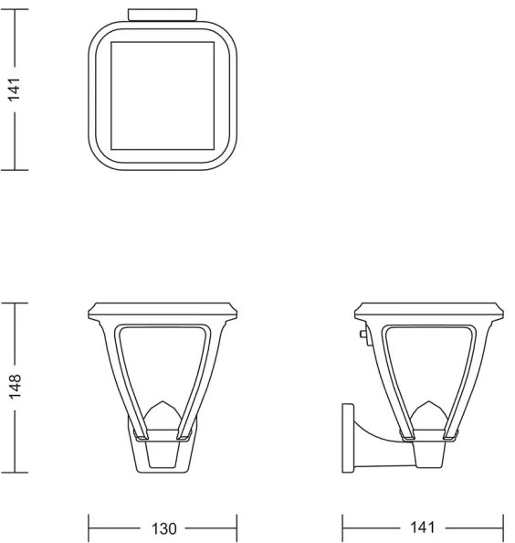 Philips - LED Napelemes fali lámpa VAPORA LED/1,5W/3,7V 1500 mAh IP44