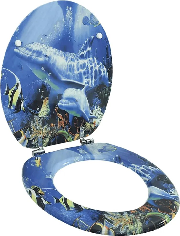 Delfinmintás MDF WC-ülőke
