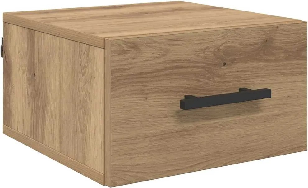 vidaXL Éjjeliszekrény kézműves tölgy 35 x 35 x 20 cm Faanyag