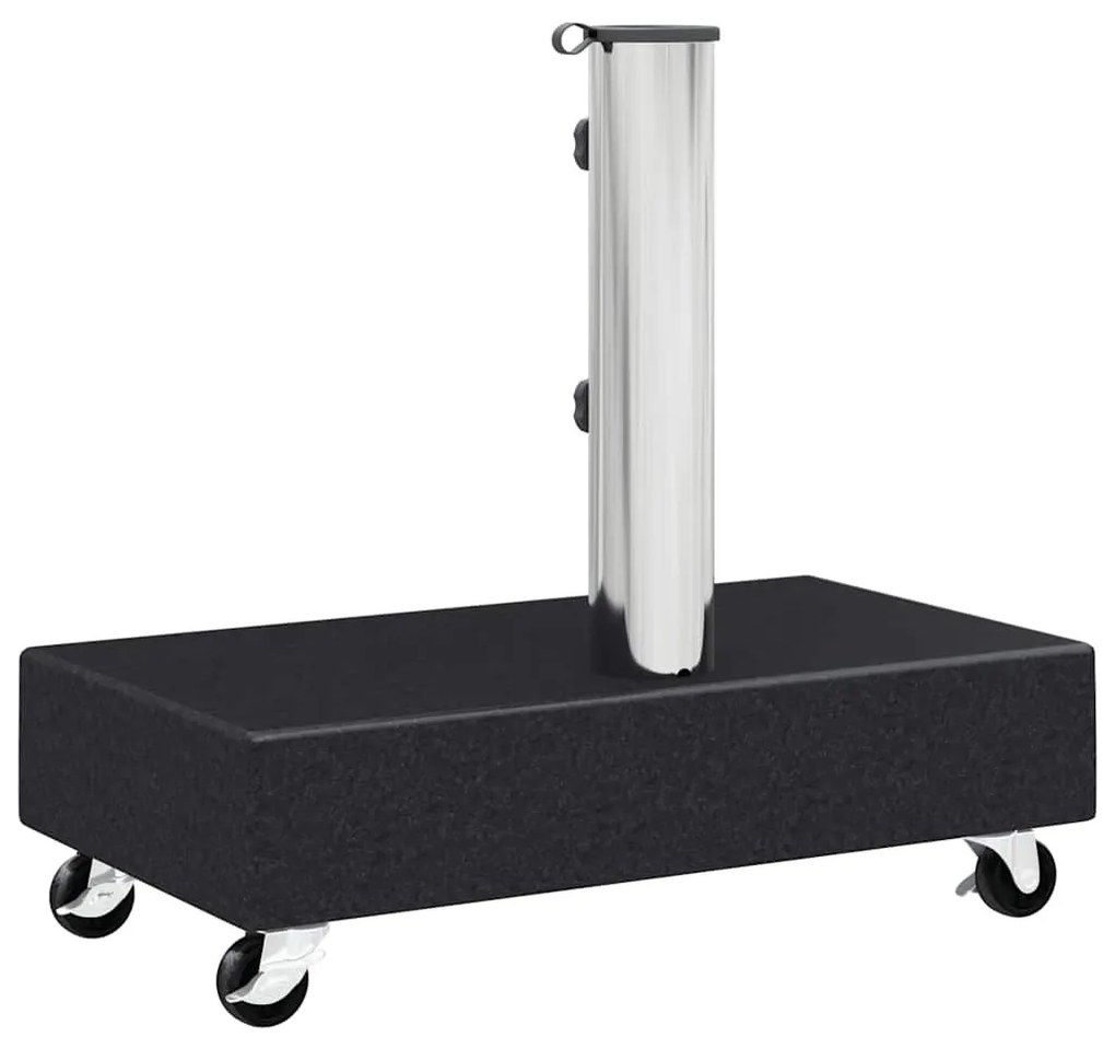 fekete gránit napernyőtalp 45 x 25 x 8 cm