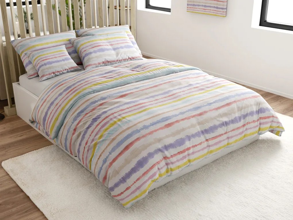 LINKY színes renforcé pamut ágyneműhuzat Ágyneműhuzat mérete: 70 x 90 cm | 140 x 220 cm