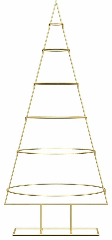 Fém karácsonyfa állvánnyal Arany 150 cm Porszórt Acél