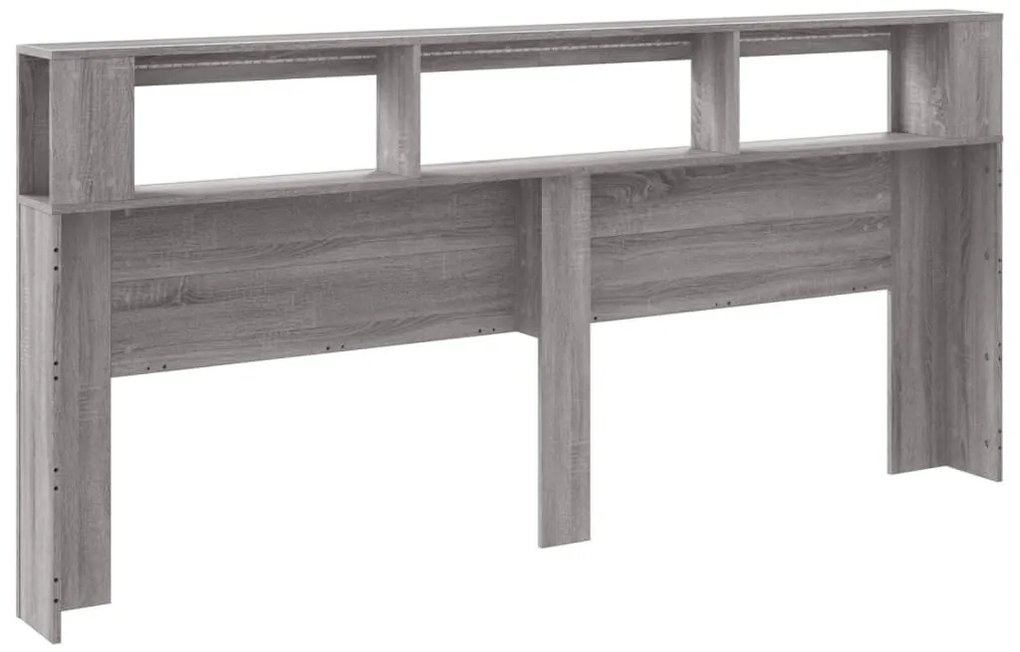 szürke sonoma szerelt fa LED-es fejtámla 220 x 18,5 x 103,5 cm