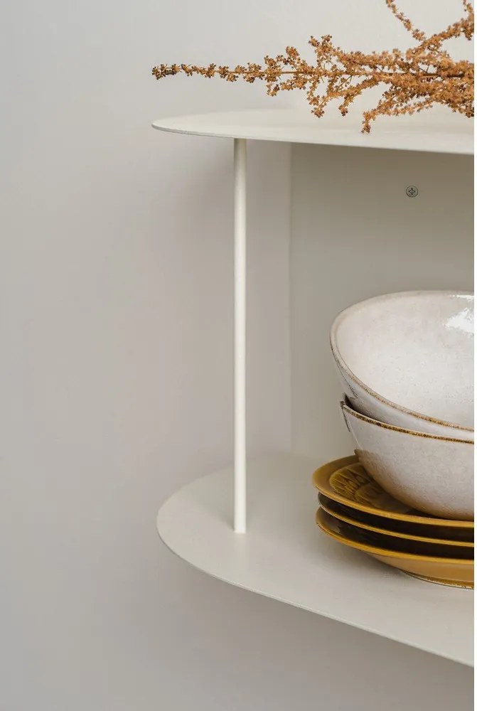 Fekete többszintes fém fali polc 80 cm Lina – noo.ma