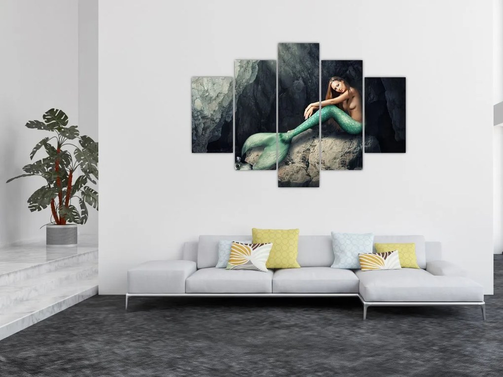 Kép - Hableány a sziklán (150x105 cm)