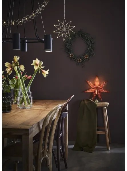 Markslöjd 705807 - Karácsonyi dekoráció EMBLA 1xE14/6W/230V átm. 45 cm barna