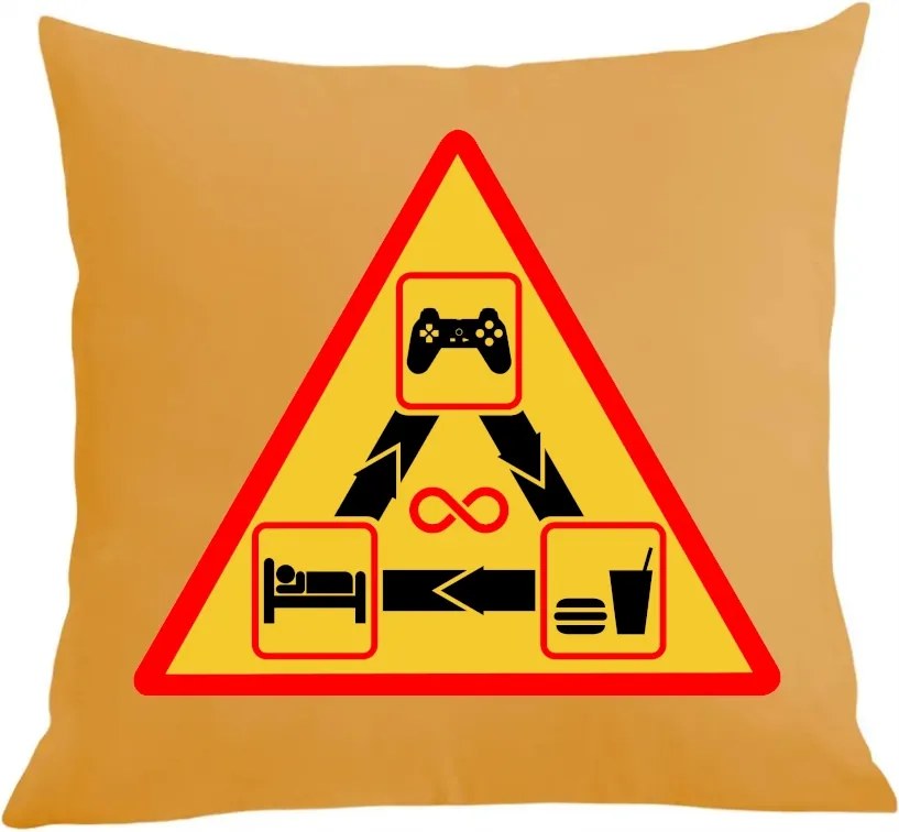 Párna párnahuzat Eat Sleep Play