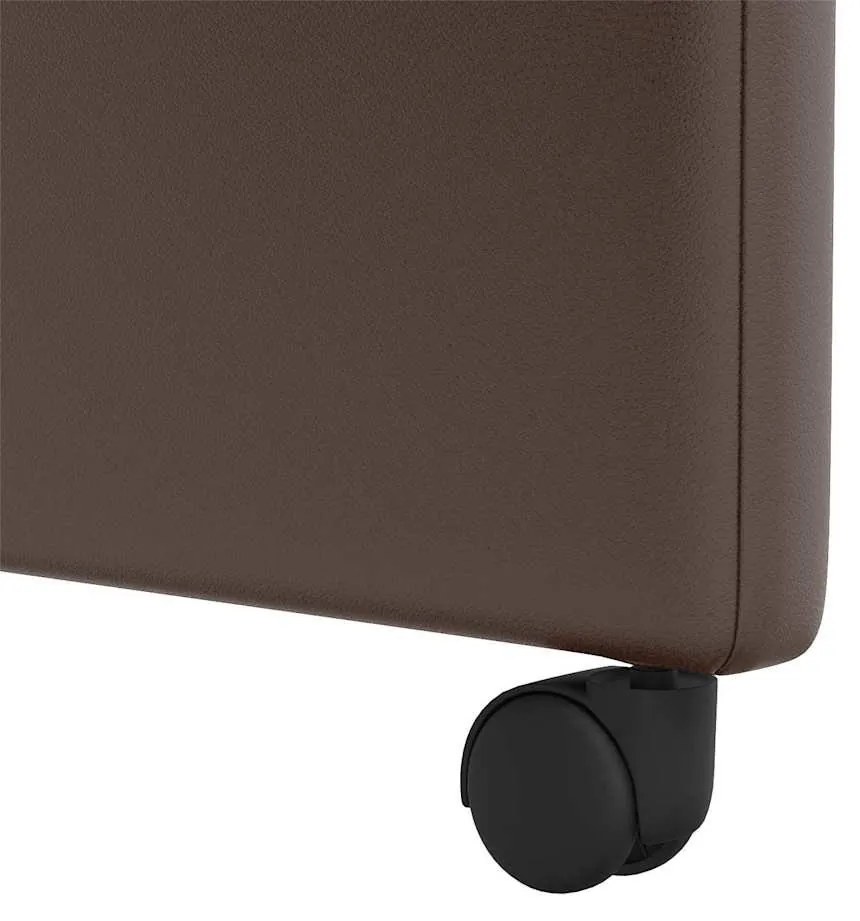 Kerekes Étkező Székek 2 pcs Barna 57 x 66 x 94 cm Műbőr