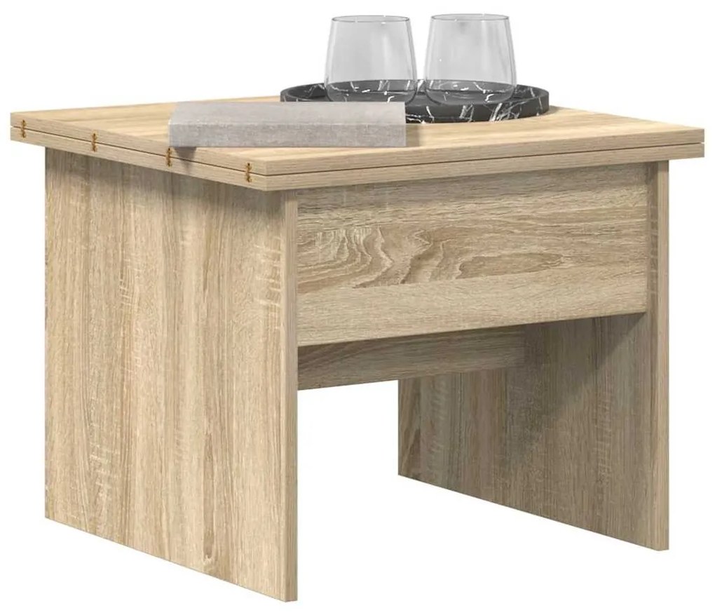 vidaXL Dohányzóasztal Sonoma tölgy 55 x 54,5 x 45 cm Faanyag